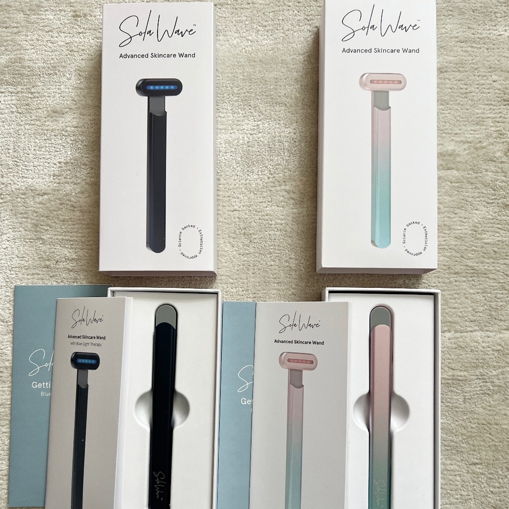 SolaWave Red Light Therapy Wand and Blue Light Therapy Wand perfect condition
